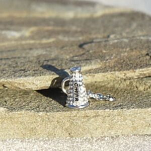 24kt plate White or Gold Swarovski Cheer Charm Pendant